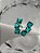 Brinco Ear Cuff Cristal Verde Esmeralda - Imagem 2