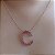 Pingente Letra  com Cristal Zircônia Rosa Leitosa - Imagem 4