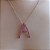 Pingente Letra  com Cristal Zircônia Rosa Leitosa - Imagem 1