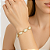 Pulseira Oval Nude Dourada Elegante - Imagem 2