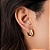 Brinco Gota Dourado Liso 3cm Minimalista - Imagem 2