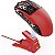 Mouse Gamer Attack Shark X1 Wireless 40.000 DPI PAW3395 Pro com Dock RGB, Vermelho - Imagem 2