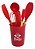 Jogo de utensílios em silicone 7 Peças Vermelho: elegância e eficiência na sua cozinha - Imagem 1