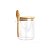 Pote Hermético Vidro Redondo Borossilicato 600ml Tampa Colher Bambu - Imagem 1