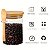 Kit 3 Potes Hermético De Vidro 600ml Tampa E Colher De Bambu - Imagem 4
