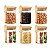 Kit 6 Potes Hermético De Vidro 600ml Tampa E Colher De Bambu - Imagem 1