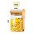 POTE VIDRO COM TAMPA E COLHER BAMBU REDONDO 900ML - Imagem 4