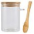 POTE VIDRO COM TAMPA E COLHER BAMBU REDONDO 900ML - Imagem 5