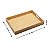 Bandeja Retangular De Bambu Com Rattan 35cm Café Bege - Imagem 2