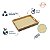 Bandeja Retangular De Bambu Com Rattan 35cm Café Bege - Imagem 3