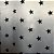 Cetim Estampado - Estrelas Fundo Branco - Imagem 2