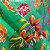 Tecido Chita - Floral Laranja Fundo Verde - 1,50m de Largura - Imagem 2