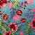 Tecido Chita Poliéster - Floral Rosa Fundo Azul Claro - 1,50m de Largura - Imagem 3