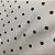 Tecido Percal 100% ALG 200 Fios - 2,50m de Largura - Poá Preto Fundo Branco - Imagem 2