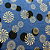 Viscolycra Estampada - Circular Geométrico Azul - Imagem 1