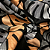 Viscolycra Estampada - Costela de Adão Laranja e Cinza - Imagem 2