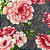 Matelassê Dupla Face Estampado - Floral Fundo Cinza/Poá Branco - 2,40m de Largura - Imagem 5