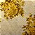 Tecido Percal 100% ALG 180 Fios - 2,50m de Largura - Chevron Floral Amarelo - Imagem 4