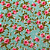 Tricoline Estampado 100% Algodão - Floral Fundo Tiffany - Imagem 1