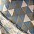 Tricoline Estampado 100% Algodão - Triangular Azul Claro Branco e Cinza - Imagem 3