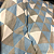 Tricoline Estampado 100% Algodão - Triangular Azul Claro Branco e Cinza - Imagem 2