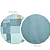 Kit Colcha Queen Dupla Face Matelassê com 02 Porta Travesseiros - Patchwork Listrado Azul - Imagem 3