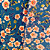 Tecido Chita Poliéster - Floral  Miúdo Branco Fundo Azul - 1,50m de Largura - Imagem 3