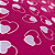 Malha Suede Pijama - Duplo Coração Fundo Pink - 1,60m de Largura - Imagem 1