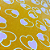 Malha Suede Pijama - Duplo Coração Fundo Amarelo - 1,60m de Largura - Imagem 1