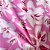 Crepe Estampado Havana - Floral Branco Fundo Rosa - 1,50m de Largura - Imagem 3