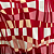Liganete Estampada - Geométrico Ilusão Vermelho - 1,60m de Largura - Imagem 1