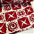 Tecido Crepe Sarjado Estampado - Geométrico Vermelho - 1,50m de Largura | Textura Diagonal e Não Amassa - Imagem 5