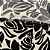 Tecido Crepe Sarjado Estampado - Floral Abstrato Preto e Branco - 1,50m de Largura | Textura Diagonal e Não Amassa - Imagem 4