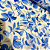 Tecido Cambraia de Algodão Estampado - Folhagem Azul - 1,50m de Largura - Imagem 3