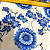 Tecido Cambraia de Algodão Estampado - Girassol Azul - 1,50m de Largura - Imagem 3
