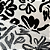 Tecido Viscose com Elastano Estampada - Floral Caricato Preto e Branco - 1,50m de Largura - Imagem 3