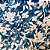 Tecido Viscose com Elastano Estampada - Folhagem Rajada Azul - 1,50m de Largura - Imagem 1