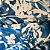 Tecido Viscose com Elastano Estampada - Folhagem Rajada Azul - 1,50m de Largura - Imagem 2