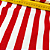 Tecido Cambraia de Algodão Estampado - Listrado Vermelho e Branco - 1,50m de Largura - Imagem 2
