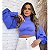 Blusa Cropped com Manga Longa e Gola Alta - Imagem 1