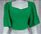 Blusa Cropped Corselet com Manga Zig Zag Morcego com Amarração Regulavel. - Imagem 2