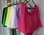 Blusa Cropped Corselet com Manga Zig Zag Morcego com Amarração Regulavel. - Imagem 5