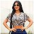 Blusa Cropped com Amarração  com Estampa - Imagem 5