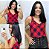 Blusa Regata Xadrez com Detalhe - Imagem 2