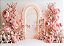 Fundo Fotográfico Dia das Mães Floral Rosé com Arco Iluminado Bebê e Infantil - Imagem 1