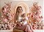 Fundo Fotográfico Dia das Mães Floral Rosé com Arco Iluminado Bebê e Infantil - Imagem 2