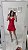 Vestido Curto Com Laço Frontal - Vermelho - Imagem 3