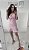 Vestido Curto Com Laço Frontal - Rosa - Imagem 1