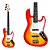 Baixo PHX Jazz Bass 4C Cherry Burst - Imagem 1