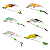 Kit 6 Isca Artificial Camarão Encastoado 8cm 6g - Imagem 1